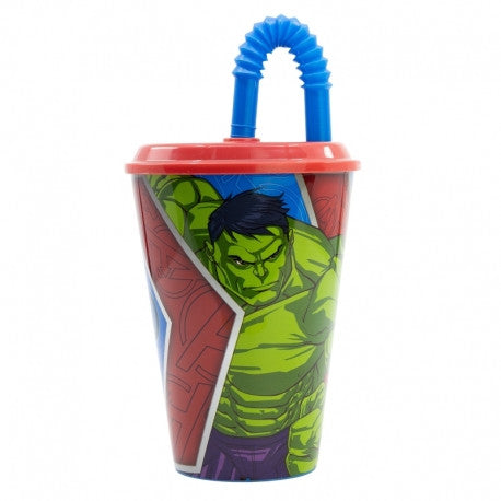 Kubek sportowy z rurką Avengers Hulk – 430 ml